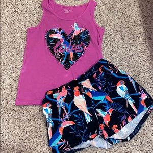 Graphic tank with Matching Shorts
